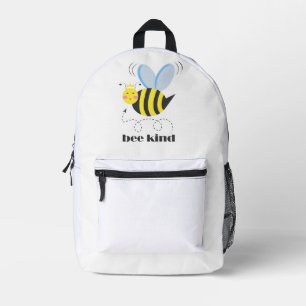 Gelukkige bijenprinses met kroon en slogan Bee Kin Bedrukte Rugzak