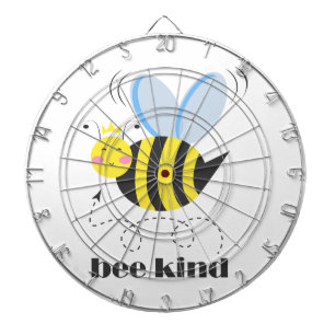 Gelukkige bijenprinses met kroon en slogan Bee Kin Dartbord