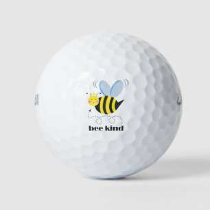 Gelukkige bijenprinses met kroon en slogan Bee Kin Golfballen