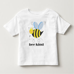 Gelukkige bijenprinses met kroon en slogan Bee Kin Kinder Shirts