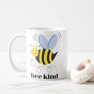 Gelukkige bijenprinses met kroon en slogan Bee Kin Koffiemok