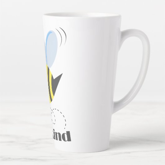 Gelukkige bijenprinses met kroon en slogan Bee Kin Latte Mok (Rechts)