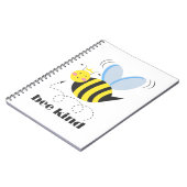 Gelukkige bijenprinses met kroon en slogan Bee Kin Notitieboek (Linkerzijde)
