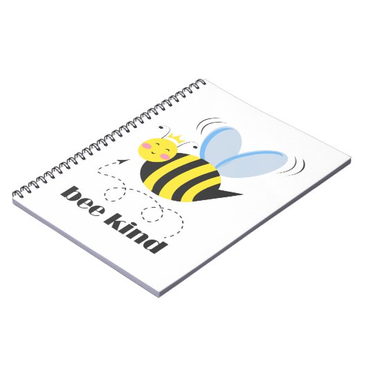 Gelukkige bijenprinses met kroon en slogan Bee Kin Notitieboek (Linkerzijde)