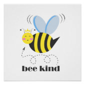Gelukkige bijenprinses met kroon en slogan Bee Kin Perfect Poster (Voorkant)