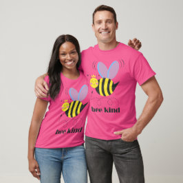 Gelukkige bijenprinses met kroon en slogan Bee Kin T-shirt