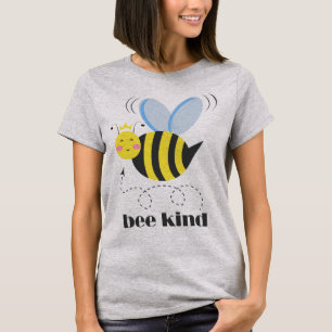 Gelukkige bijenprinses met kroon en slogan Bee Kin T-shirt