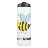 Gelukkige bijenprinses met kroon en slogan Bee Kin Thermosbeker (Voorkant)
