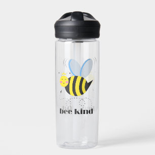Gelukkige bijenprinses met kroon en slogan Bee Kin Waterfles