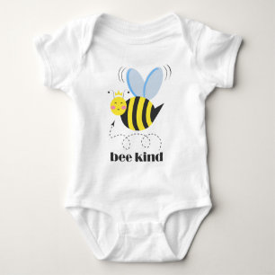 Gelukkige bijenprinses met kroon en slogan Wees Vr Romper