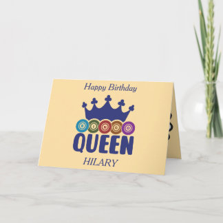 Gelukkige Bingo Koningin Verjaardag Kaart
