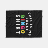 Gelukkige Bingo Speler Fleece Deken (Voorkant (Horizontaal))