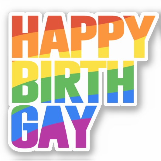 Gelukkige Birthgay Sticker (Voorkant)