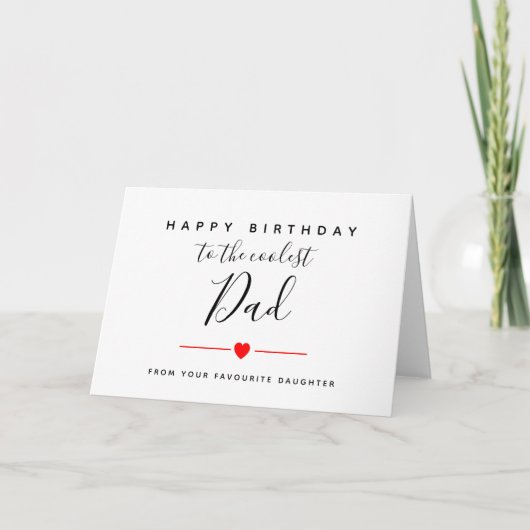 gelukkige bithday voor coolste vader kaart (Voorkant)