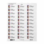 Gelukkige bloem adressenlabels etiket (Full Sheet)