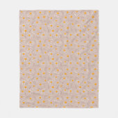 Gelukkige Bloem Doodles Fleece Deken (Voorkant)