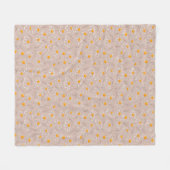 Gelukkige Bloem Doodles Fleece Deken (Voorkant (Horizontaal))