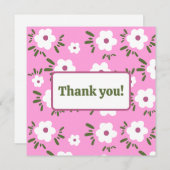 Gelukkige Bloemen Bedankkaart (Voorkant / Achterkant)