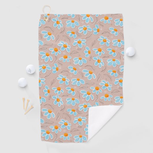 Gelukkige Bloemen Golfhanddoek (Insitu)