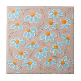 Gelukkige Bloemen Keramische Tegels Tegeltje
