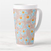 Gelukkige Bloemen Latte Mok (Rechterhoek)