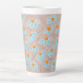 Gelukkige Bloemen Latte Mok (Voorkant)