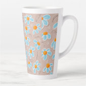 Gelukkige Bloemen Latte Mok (Rechts)