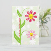 Gelukkige bloemen Moederdag aangepaste platte kaar Kaart (Staand voorkant)