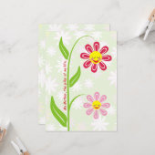 Gelukkige bloemen Moederdag aangepaste platte kaar Kaart (Voorkant / Achterkant in situ)