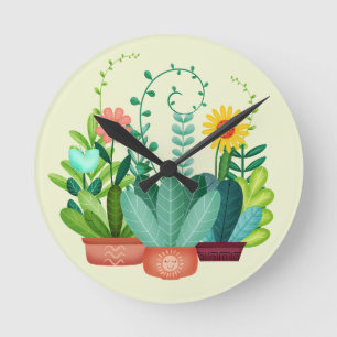 Gelukkige Bloemen Ronde Klok