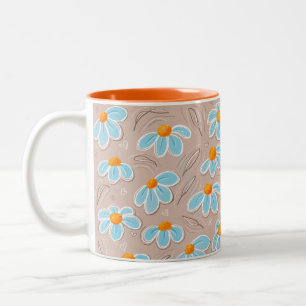 Gelukkige Bloemen Tweekleurige Koffiemok