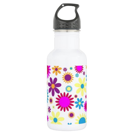 Gelukkige Bloesems Waterfles (Voorkant)