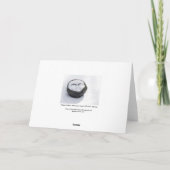 Gelukkige Boeddha Met Sneeuw Gezicht Nieuwjaarskaa Feestdagen Kaart (Achterkant)