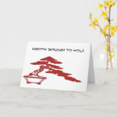 Gelukkige Bonsai aan u! Kaart (Gele Bloem)