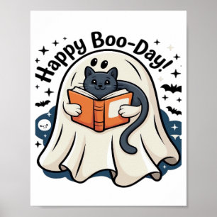 Gelukkige Boo-dag Geest Kat PNG - Griezelig Schatt Poster
