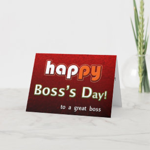 Gelukkige Boss's Day naar een geweldige baas! Kaart