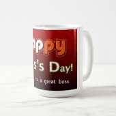 Gelukkige Boss's Day naar een geweldige baas! Koffiemok (Voorkant rechts)