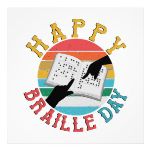 Gelukkige Braille Dag Foto Afdruk