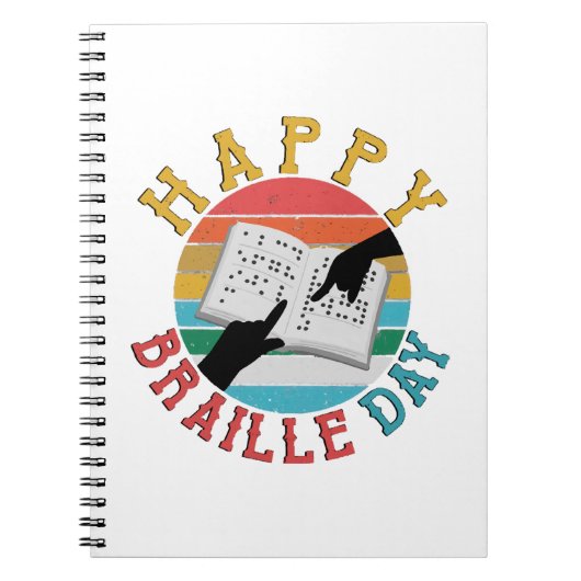 Gelukkige Braille Dag Notitieboek (Voorkant)