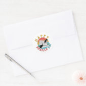 Gelukkige Braille Dag Ronde Sticker (Envelop)