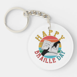 Gelukkige Braille Dag Sleutelhanger