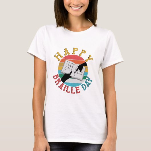 Gelukkige Braille Dag T-shirt (Voorkant)