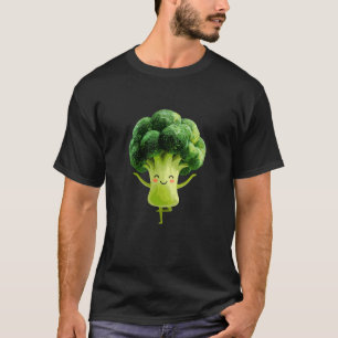 Gelukkige Broccoli Yoga Houding Grappig Groente Ka T-shirt