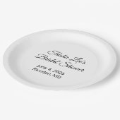 Gelukkige Bruidsuitnodiging Wit Papieren Bordje (Gekanteld)