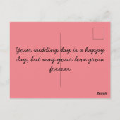Gelukkige bruiloft briefkaart (Achterkant)
