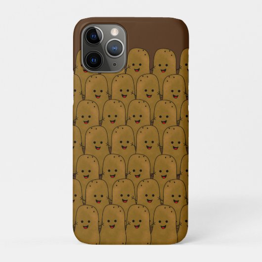 Gelukkige Bruine Grappige Aardappelen In Een Groep Case-Mate iPhone Case (Achterkant)