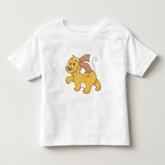 Gelukkige Bruine Hond Kinder Shirts (Voorkant)