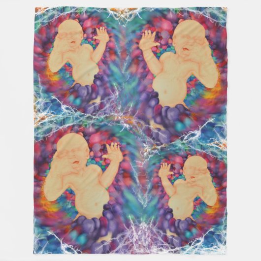 Gelukkige bubbels fleece deken (Voorkant)