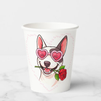 Gelukkige bull terrier papieren bekers
