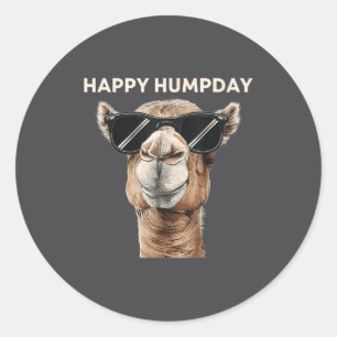 Gelukkige Bultdag Kameel Grappige Midweek Motivere Ronde Sticker